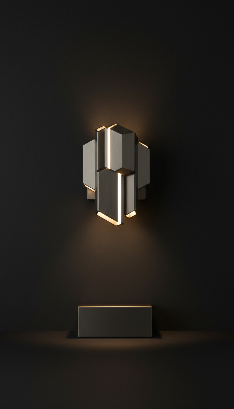 Gunmetal Sculptural LED Sconce
