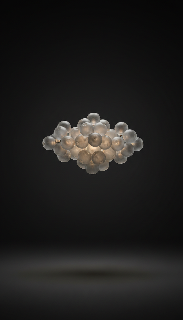 Matte Glass Orb Cluster Chandelier
