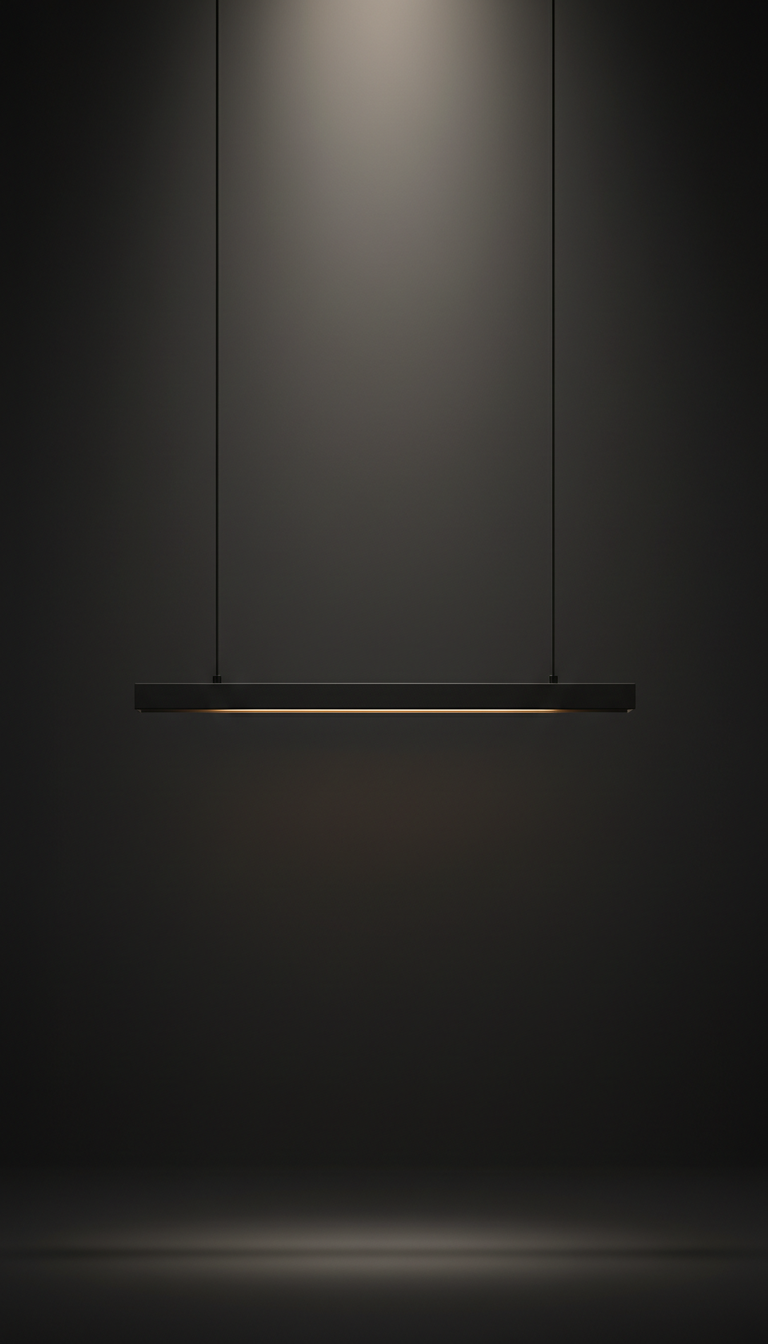 Linear Pendant Light in Matte Black